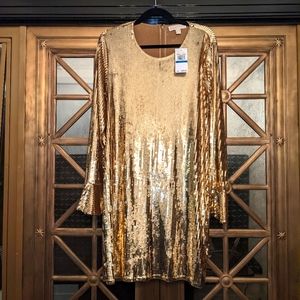 Michael Kors Gold Sequin Dress